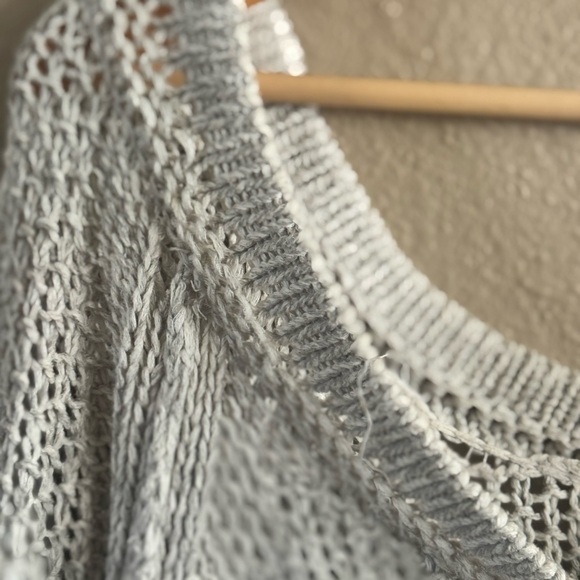 Free People Heather Gray Knit Sweater - Picture 6 of 12